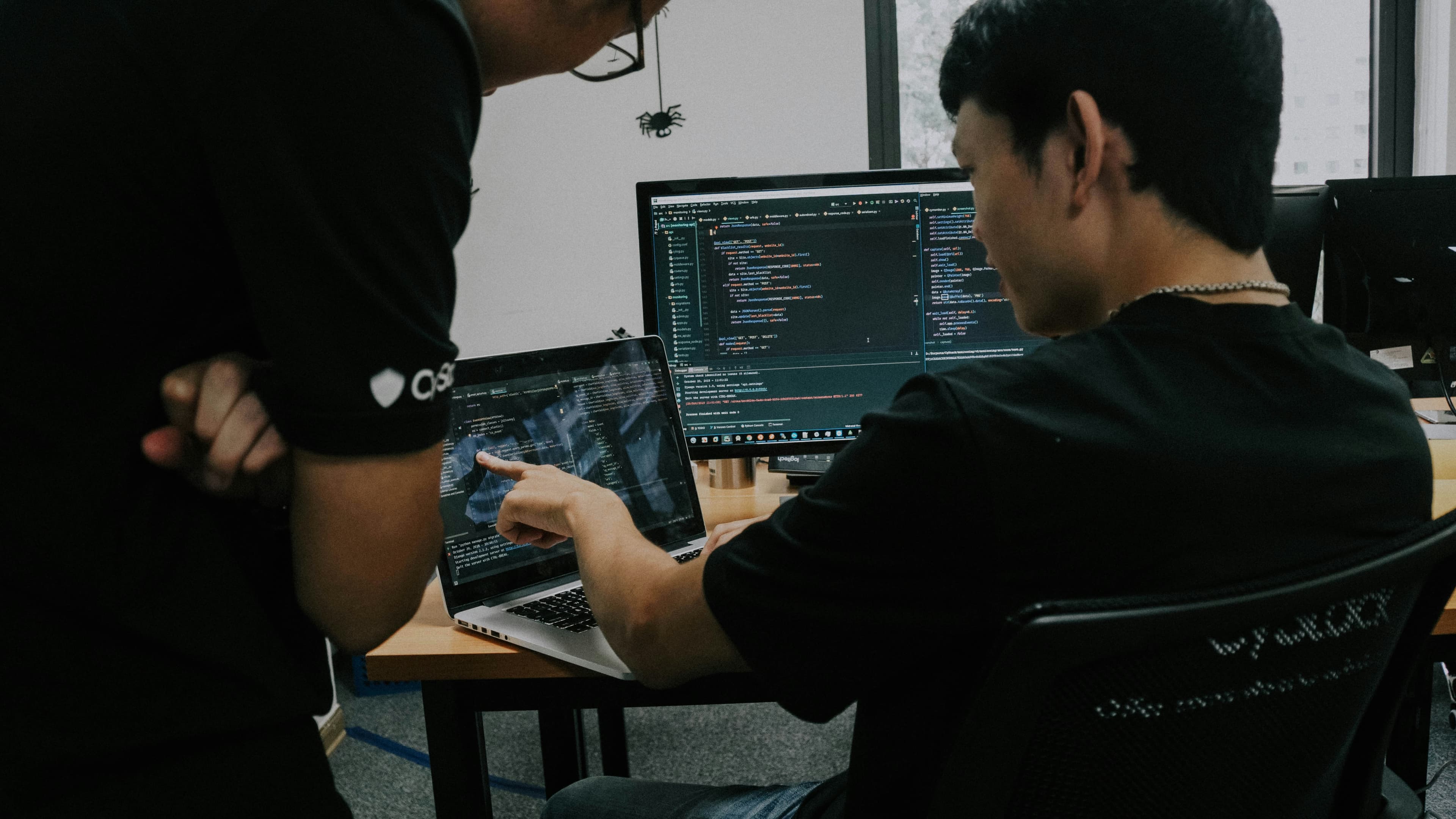 Laptop with code